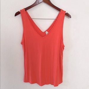 Mudd Coral Sleeveless Tank Top Size Large Summer Boho Festival Flowy